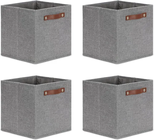 Miniatura 19 de DULLEMELO Cajas de almacenamiento para estantes, almacenamiento de armario, contenedores resistentes para organización del hogar para regalos