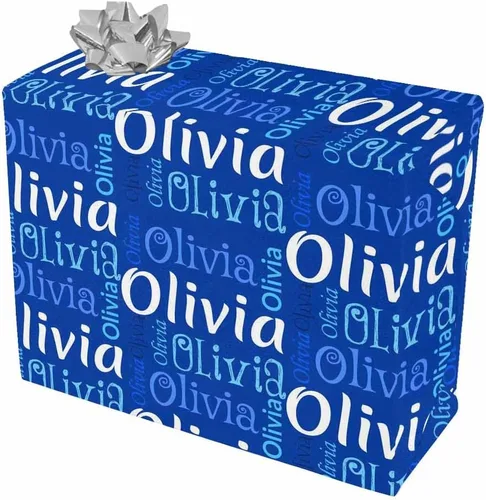 Miniatura 14 de Artsadd Rollos de papel de regalo de cumpleaños personalizados con nombre, papel de regalo de Navidad personalizado para niños, hombres y mujeres