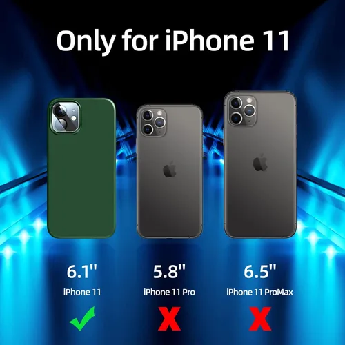 Miniatura 6 de Funda de silicona para iPhone 11 con protector de pantalla, funda de silicona para iPhone 11 i Phone 11 funda para, delgada funda protectora