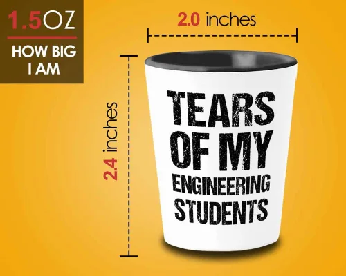 Miniatura 4 de Lágrimas de mi vaso de chupito de 1.5 onzas – estudiantes de ingeniero – Regalos electrónicos de ingeniero de regalo para hombres Física Ingeniero