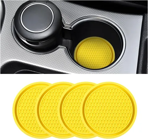 Miniatura 14 de Paquete de 4 portavasos para auto, portavasos universal antideslizante de 2.75 pulgadas de diámetro, duradero, compatible con la mayoría de los Rojo
