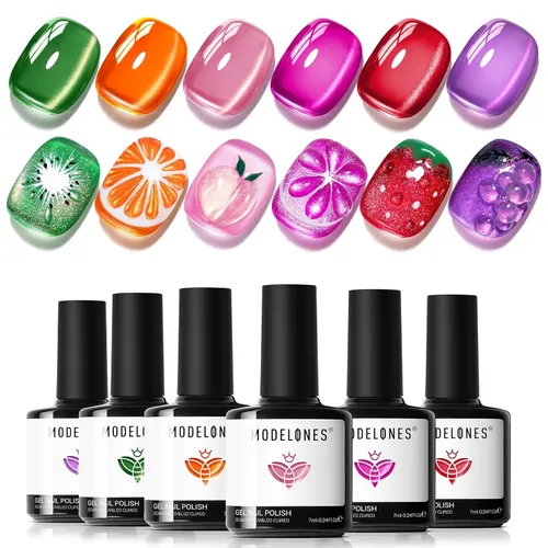 Miniatura 14 de Modelones Imán de uñas de gel de ojo de gato, herramienta magnética 8 en 1 para uñas de gel, varita magnética fuerte para arte de uñas con bola