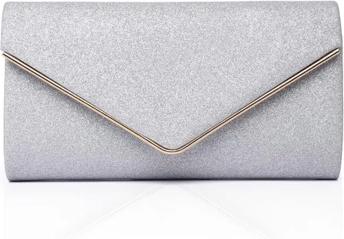 Labair - Bolso de mano brillante para mujer. Bolso para noche con purpurina. Bolsas para bodas y fiestas