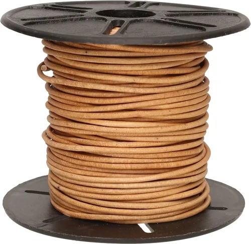 Miniatura 76 de The Beadsmith Cordón de cuero – Negro – Bobina de 0.039 in – 5 yardas/14.8 ft – Tanga de cuero indio ideal para trenzar, cuentas, collares, cordones