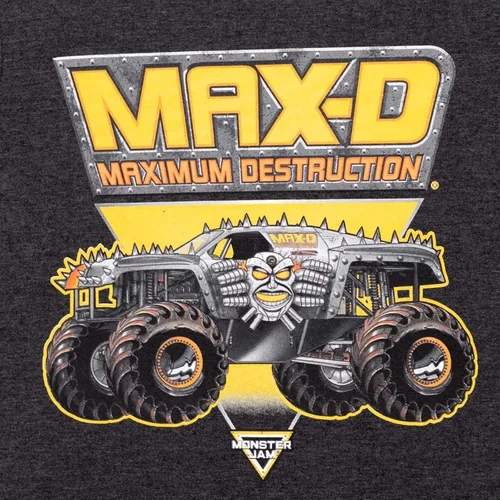 Miniatura 9 de Monster Jam El Toro Loco Zombie Maximum Destruction - Paquete de 4 camisetas gráficas para niños pequeños a grandes, Carbón, azul marino
