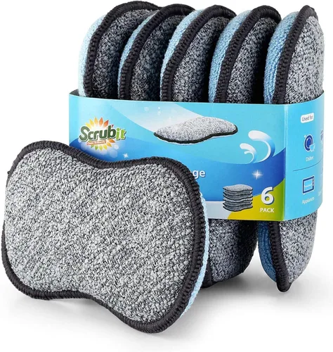 Miniatura 7 de Scrub- it - Esponjas multiusos para cocina - Esponja de microfibra antiarañazos junto con poder de fregado resistente, limpieza sin esfuerzo
