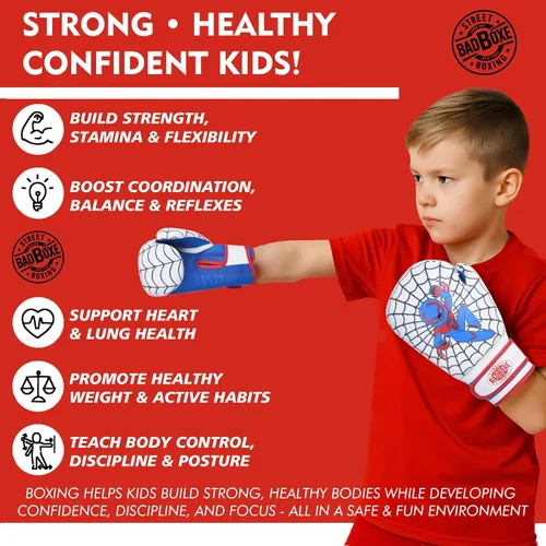 Miniatura 2 de Guantes de boxeo para niños de 6 onzas Guantes de boxeo para jóvenes Guantes de boxeo para niños para kickboxing, Muay Thai MMA Guantes