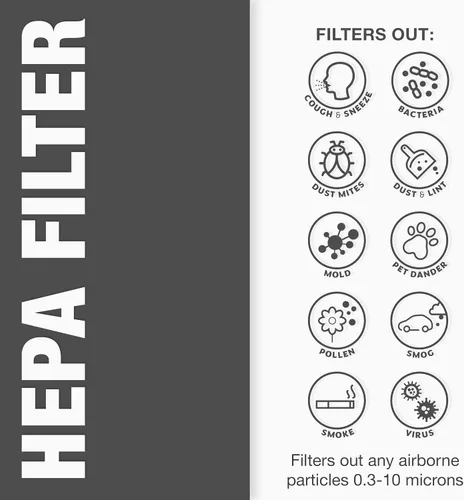 Miniatura 4 de Aerostar Filtro purificador de aire de repuesto HEPA para filtro Winix A, 115115, 5500-2, C535 y otros (1 HEPA + 4 prefiltros de carbono)