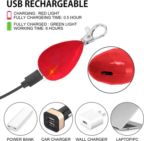 Miniatura 3 de Paquete de 2 luces recargables para perros, luz para collar de perro, impermeable, luces de seguridad LED para perros con 3 modos, múltiples