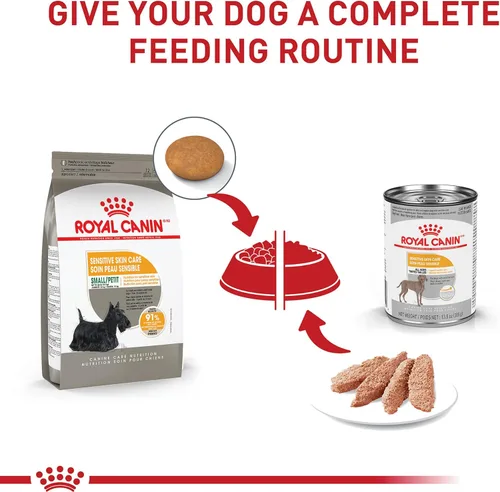 Miniatura 4 de Royal Canin Canine Care Nutrition Small Alimento Seco para Perros Adultos para el Cuidado de la Piel Sensible, Bolsa de 3 libras