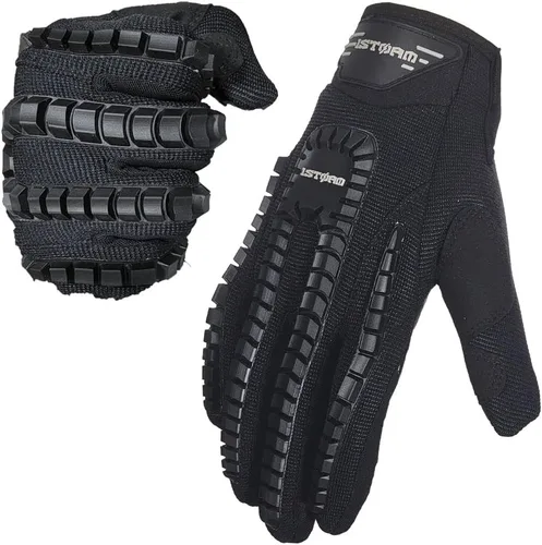 Miniatura 15 de Guantes adultos de motocross 1Storm para motocicleta, BMX, MX, ATV, bicicleta todoterreno, bicicleta, modelo de esqueleto para ciclismo