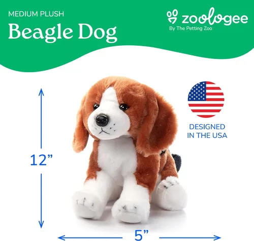 Miniatura 3 de The Petting Zoo Beagle - Peluche de perro de peluche, regalos para niños, juguete de peluche de perro de 12 pulgadas