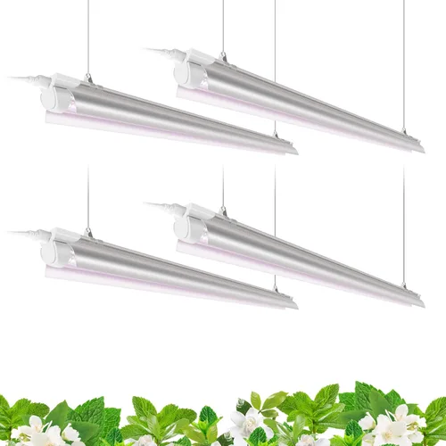 Miniatura 12 de Barrina Luz de cultivo de plantas T8 de 4 pies, 252 W (6 x 42 W, equivalente a 1400 W), espectro completo, lámpara de cultivo LED para cultivo