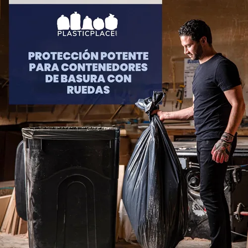 Miniatura 7 de Plasticplace Bolsas de basura negras resistentes de 95-96 galones - Grado contratista, bolsas de basura extragrandes para construcción y botes
