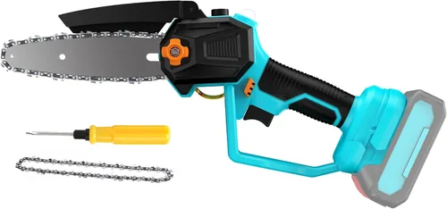 Mini motosierra para batería Dewalt de 20 V MAX, motosierra de poda inalámbrica sin escobillas de 6 pulgadas, bloqueo de seguridad, funciona con
