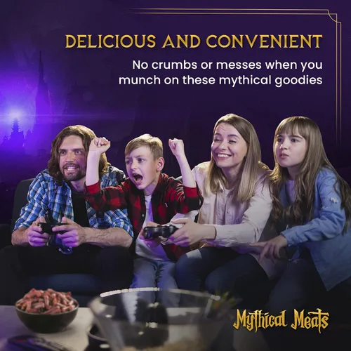 Miniatura 7 de Mythical Meats Paquete de muestra original de sabor exótico – 10 palitos exóticos de caza y carne de res – Carnes secas y deshidratadas sazonadas a