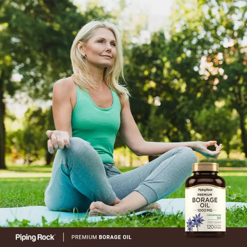 Miniatura 6 de Piping Rock Suplemento de aceite de borraja de 1000 mg 120 cápsulas de gel suave Omega 3 6 9 prensado en frío y sin hexano Sin OMG, sin