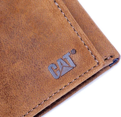 Miniatura 7 de Caterpillar Billetera triple de cuero para hombre con ventana de identificación
