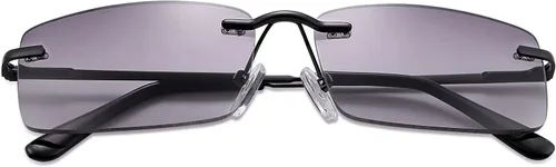 YIMI Anteojos de lectura completos sin montura con protección UV, bisagra de resorte, lentes de sol anti luz azul, para hombres y mujeres, sin