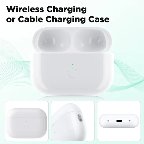 Miniatura 3 de Funda de carga inalámbrica para Airpod Pro 2 para Air Pod Pro 1/2, funda de carga de repuesto para Airpod Pro con puerto USB-C, botón