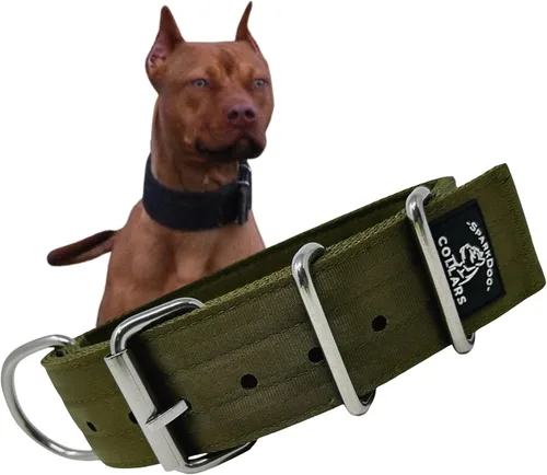 Miniatura 11 de SparkDog - Collar de perro resistente de 1.5 pulgadas, correa ajustable de grado de cinturón de seguridad con herrajes de acero inoxidable