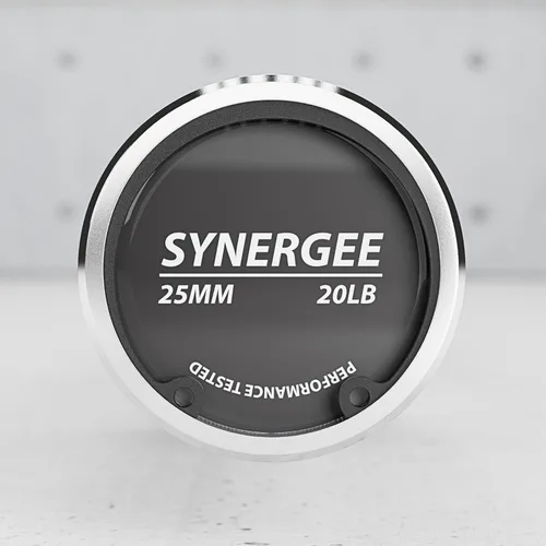 Miniatura 7 de Synergee Barra olímpica de 20 libras y 25 libras, barra de peso olímpica de 2 pulgadas para entrenamiento de fuerza, sentadillas, peso muerto