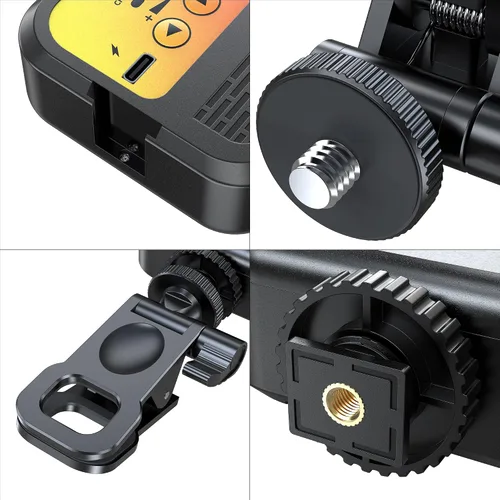 Miniatura 8 de Pixel Luces de conferencia LED ajustables para selfie, 3 modos de iluminación de video con clip recargable, con cámara frontal de video