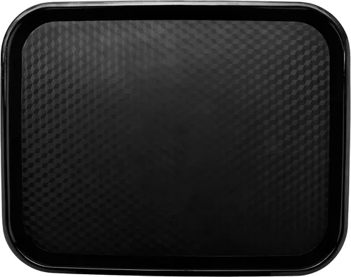 Miniatura 2 de G.E.T. FT-14-BK Bandeja para cafetería/comida rápida, sin BPA, 14 x 10.75 pulgadas, color negro (juego de 12)