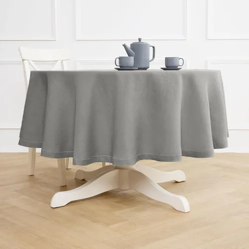 Miniatura 23 de Solino Home Mantel redondo de lino blanco, 60 pulgadas, mantel redondo de lino 100% puro, lino europeo, lavable a máquina para verano, 4 de julio