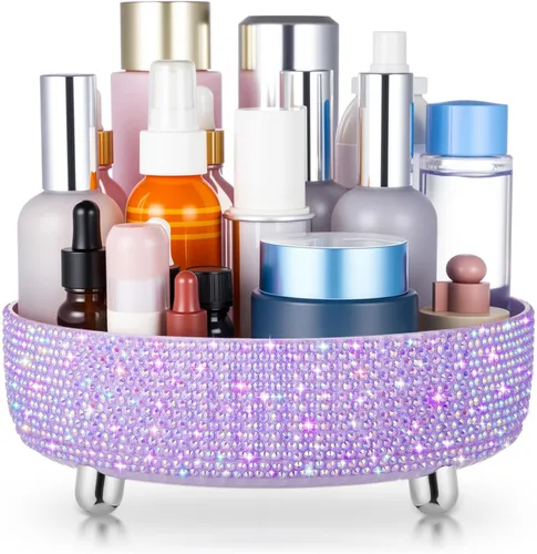Miniatura 17 de Honeydak Organizador de maquillaje de perfume negro brillante para el Día de la Madre, regalos para el Día de la Enfermería para mujeres
