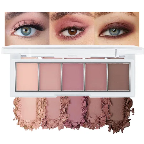 Miniatura 12 de AMY'S DIARY Sombra de ojos mate, Sombra de ojos rosa nude, Polvo ultrafino y ligero, Sombra de ojos y maquillaje de rubor multiusos y mezclable