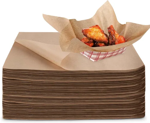 Miniatura 9 de Hojas de papel Deli (250 unidades) de 12 pulgadas, cuadrados, cuadrados, resistentes a la grasa, perfecto para soporte de concesiones, carnaval