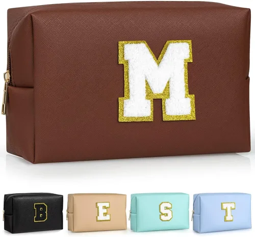 Miniatura 55 de TOPEAST - Bolso de maquillaje para mujer, G Blanco nacarado-rosa