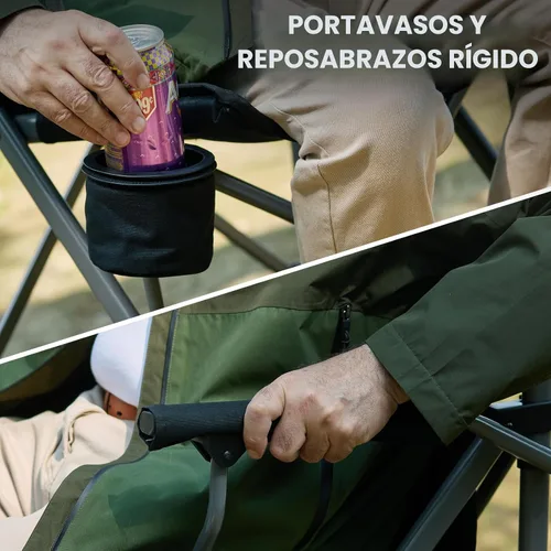 Miniatura 6 de EVER ADVANCED Silla alta de director con portavasos de 31", Silla plegable a altura de barra para acampar, deportes con bolsa de transporte