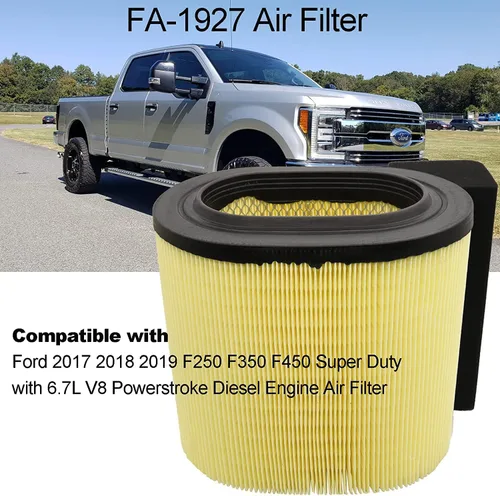 Miniatura 2 de Filtro de aire FA-1927 compatible con Motorcraft fa-1927 Filtro de aire de repuesto para Ford 2017-2019 F250 F350 con motor diesel V8 de 6.7 litros