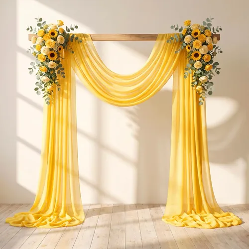 Miniatura 20 de Tela Negra para Drapeado de Arco de Boda 1 Panel 30'' x 20 Pies Cortinas Negras Tela Transparente Telón de Fondo Telas para Drapeado de Arco