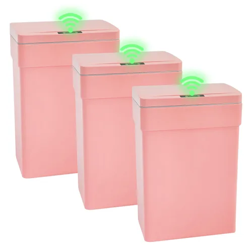 Miniatura 11 de PayLessHere Basurero de 13 galones / 50 L con tapa, cubo de basura de plástico para cocina, basurero automático sin tacto con sensor de movimiento