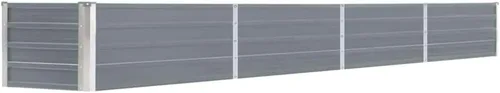 Miniatura 11 de vidaXL Cama de jardín elevada, cama de flores elevada, maceta de acero galvanizado, maceta al aire libre para patio, jardín, verduras, hierbas, gris