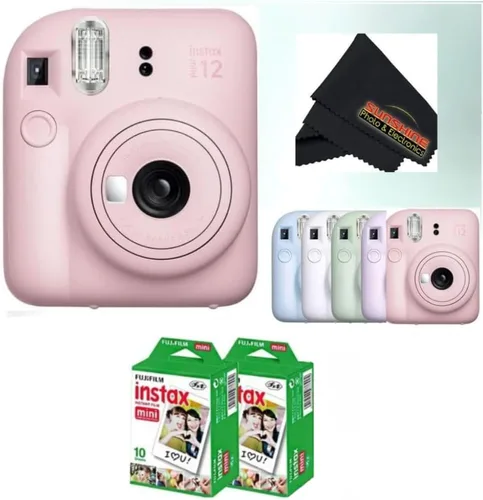 Miniatura 6 de Fujifilm Instax Mini 12 cámara instantánea Blossom Pink con unidad flash USB Sandisk de 32 GB + paquete de película Fujifilm Instax Mini de 40