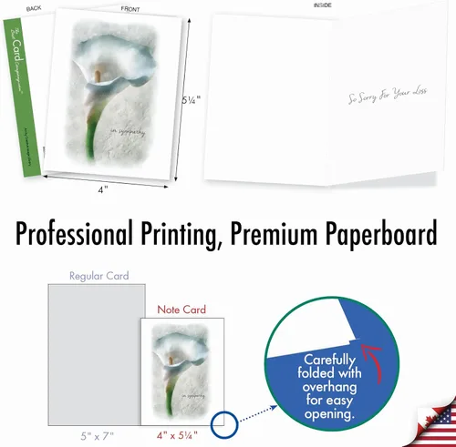 Miniatura 6 de The Best Card Company - 10 tarjetas de condolencias surtidas en caja (4 x 5.12 pulgadas) - Saludos de condolencia, duelo - Blooming Memories M6598SRG