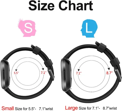 Miniatura 6 de 3 Pack Soft TPU Bands Compatible with Fitbit Versa, Elastomer Replacement Wristband Sports Waterproof Strap for Versa 2 Smart Watch Women Men