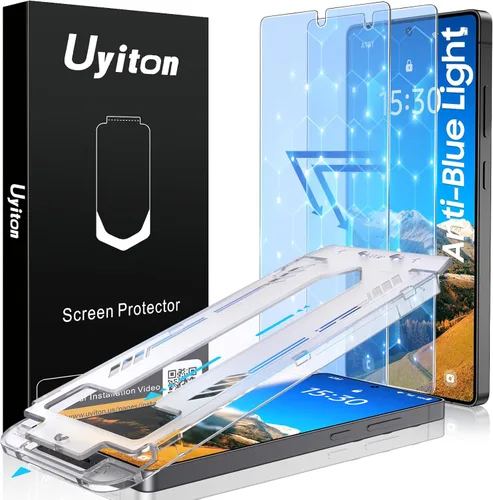 Miniatura 31 de Uyiton UnBreak-Glass - Protector de pantalla de privacidad para Samsung Galaxy S25 Ultra, soporte ultrasónico de huellas dactilares, marco de Negro
