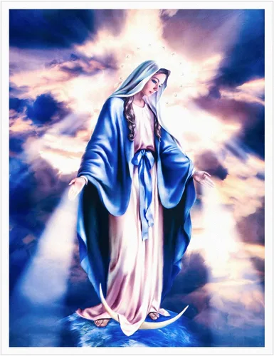 NONBER Póster vintage de la Virgen María, arte religioso, arte católico, arte religioso, lienzo, pintura, pósteres e impresiones artísticas de