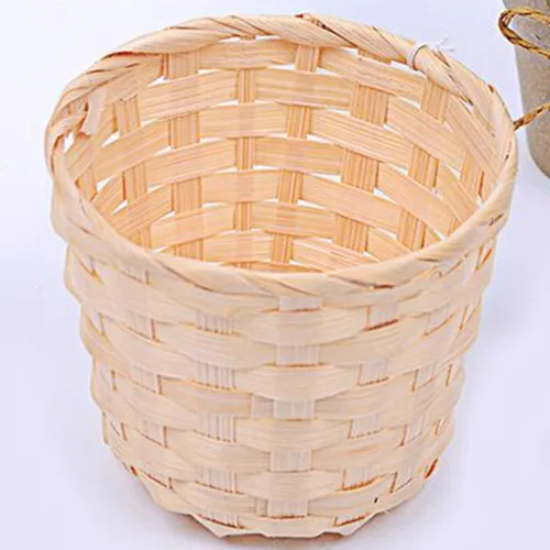 Miniatura 6 de Happyyami Juego de 5 cestas tejidas de bambú hechas a mano, mini cestas de almacenamiento para aperitivos de frutas, artículos diversos