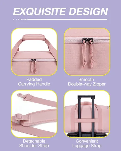 Miniatura 5 de BAGSMART - Bolsa de gimnasio para hombres y mujeres, bolsa de viaje deportiva con compartimento para zapatos y bolsillo húmedo, bolsa de lona