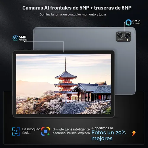 Miniatura 7 de Tablet 2026 Últimas tabletas Android 16 con pantalla Incell de 10.1 pulgadas, 24 GB de RAM 256 GB ROM /2 TB TF, Gemini AI, T606 Octa-Core + cámara