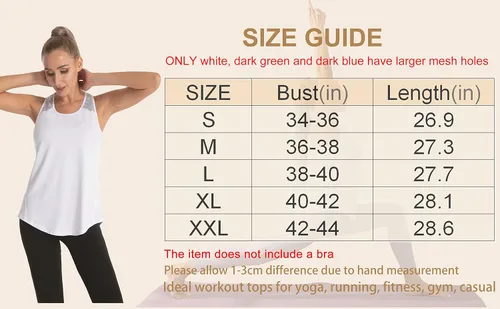 Miniatura 4 de Aeuui - Camisa de malla sin mangas y con espalda cruzada para mujer para entrenar o hacer yoga ropa de gimnasio