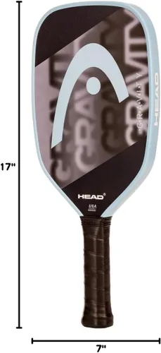 Miniatura 7 de HEAD Gravity Team EX 2025 - Pala de pickleball - Superficie de fibra de vidrio HS, paleta de control, punto dulce alargado, tecnología SpinOn