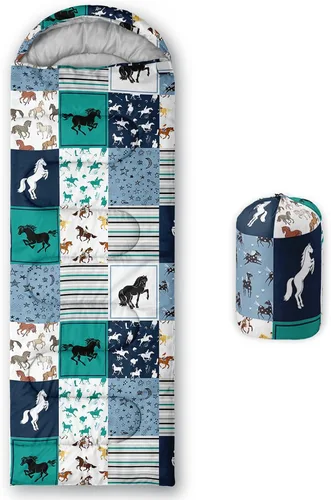 Miniatura 17 de BSNTHO Saco de dormir para camping, 3 estaciones, clima cálido y fresco, ligero, saco de dormir impermeable para adultos y niños, viajes y al aire
