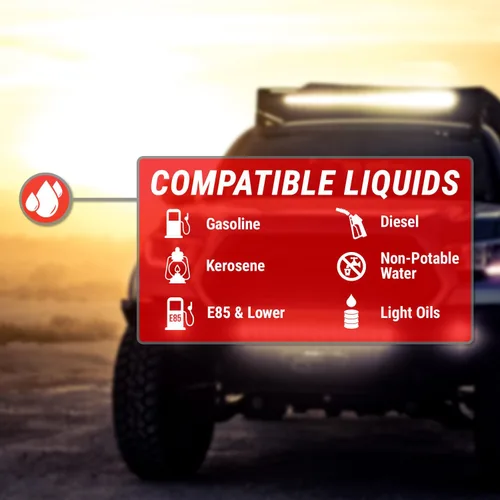 Miniatura 6 de TERA PUMP Bomba de transferencia de gas, batería D 3 veces más potente, parada automática, sin pérdida de combustible, potente succión (2.2 GPM)